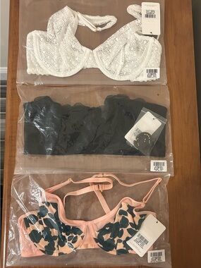 LIVELY Women’s Lace Bras – Set of 3 – Size 34C NWT